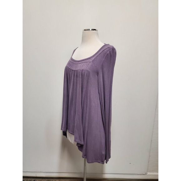 Free People We The Free Womens Purple Love Valley Ribbed Long Sleeve Top Size S - Picture 4 of 8
